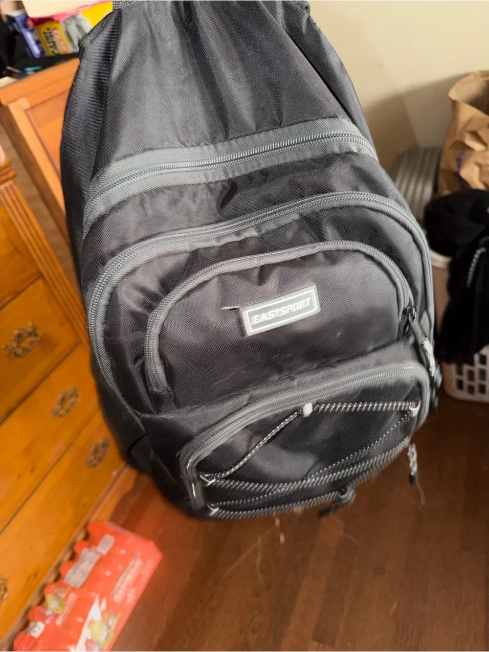 Black Men's Nylon Backpack